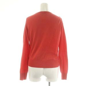 JOHN SMEDLEY マルティニーク別注 クルーネック パールボタン カーディガン ニット 長袖 コットン S 朱色 /NR