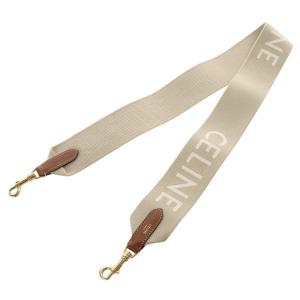 CELINE ロゴ ジャガード ショルダーストラップ ベージュ ホワイト