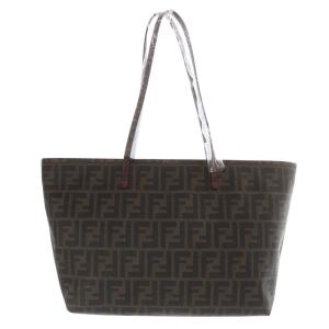 FENDI トートバッグ ズッカ柄 PVC ダークブラウン 8BH198