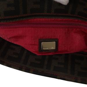 FENDI トートバッグ ズッカ柄 PVC ダークブラウン 8BH198