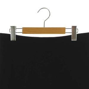 PRADA ニットスカート 膝丈 台形スカート シルク 40 黒 ブラック /DF OS