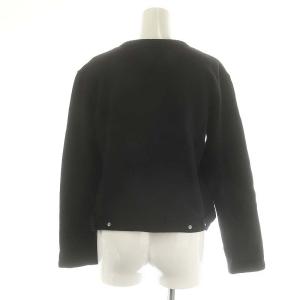 agnes b. CARDIGAN カーディガンプレッション 裏起毛 長袖 1 黒 ブラック M001