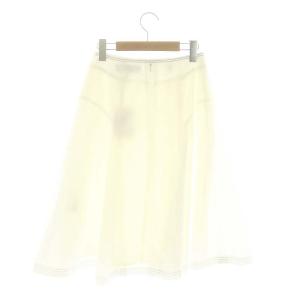 M'S GRACY ボタン フレアスカート ロング ミモレ丈 36 白 ホワイト