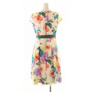 M'S GRACY カラフルフラワードレス ワンピース ひざ丈 半袖 38 マルチカラー