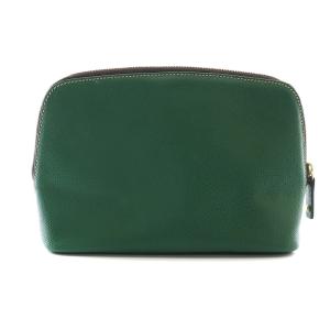 LOEWE ポーチ アナグラム ロゴ レザー 緑 グリーン