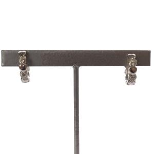 フープイヤリング ダイヤモンド ハートモチーフ K18 K14 ホワイトゴールド