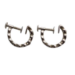 VENDOME AOYAMA フープイヤリング ダイヤモンド ハートモチーフ K18 K14 ホワイトゴールド