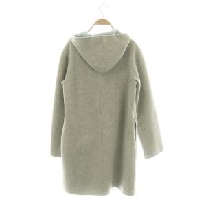 Theory NEW DIVIDE INEVEN DF フードコート アウター ロング S グレー ライトブルー