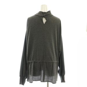 ADORE ジャージーコンビジョーゼットブラウス 38 M グレー