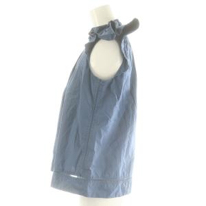 sea NEW YORK フリルノースリーブブラウス ハイネック 2 紺 ネイビー /MF OS