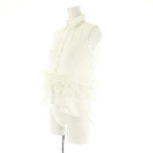 MARNI フリルブラウス ノースリーブ 38 白 ホワイト /MF OS