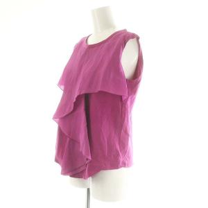 MARNI シルク混 ノースリーブコットンカットソー 40 紫 パープル