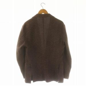 ESTNATION コットン 2B ジャケット テーラード シングル M 茶 ブラウン /DF OS AD