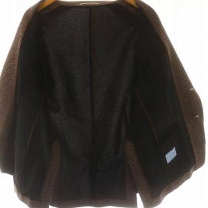 ESTNATION コットン 2B ジャケット テーラード シングル M 茶 ブラウン /DF OS AD