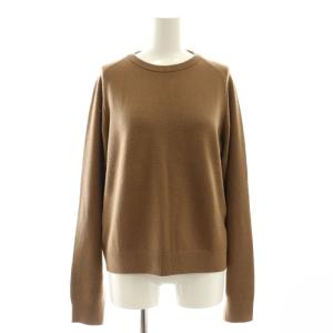 23AW WISH クルーネック プルオーバー ニット セーター 長袖 茶 ブラウン /DF OS
