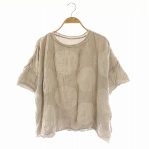 24SS 水玉半袖プルオーバー ニット ドット サークル柄 2 S グレー YS-K51-580 /KO