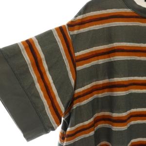 UNDERCOVER ボーダーカットソー七分袖 F グレー