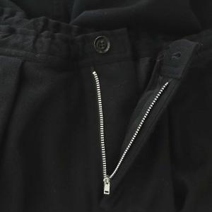 Y's ウールワイドパンツ イージー タック 黒 ブラック
