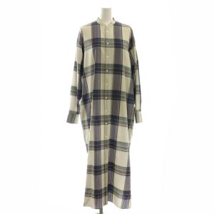SUPER LIGHT WOOL CHECK MAXI ONE-PIECE ワンピース シャツワンピース ロング 長袖 0