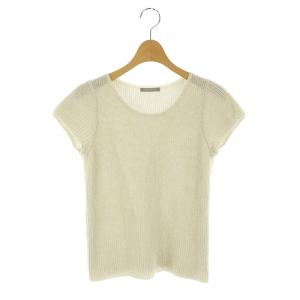 24AW Shrike Riviera ラメ糸 ニット カットソー 半袖 38 ライトグレー /MY OS