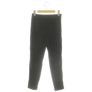 René ベーシック サイドライン レギンスパンツ レギパン スキニーパンツ ジョガー ストレッチ 34 黒 白 ブラック ホワイト