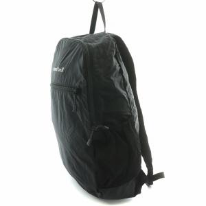 mont-bell ポケッタブルライトパック13 リュックサック デイパック ロゴ プリント 黒 ブラック 1123977