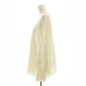 Spick&Span 24SS バルキーヤーン ロングリブプルオーバー ニット セーター 長袖 オフホワイト