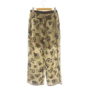 Grace Class 23SS フォトプリントラインパンツ  ボトムス イージー ジョガー 36 S グレージュ 黒 ブラック