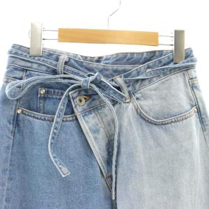 Diagram GRACE CONTINENTAL 23SS ワイドデニム パンツ ボタンフライ ベルト付き 36 ライトブルー
