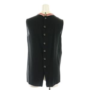 miumiu ノースリーブブラウス プルオーバー シルク 38 黒 ブラック