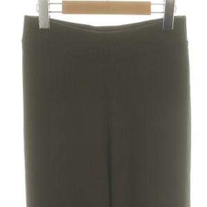 L'Appartement Slit Rib Pants スリットリブパンツ ニット イージー 34 ダークブラウン