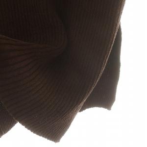 L'Appartement リブニットスカート タイトスカート ロング ダークブラウン