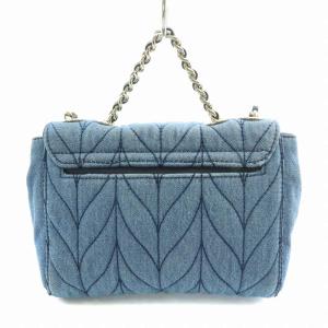 kate spade new york 2WAY ショルダーバッグ ハンドバッグ デニム 刺繍 チェーン ロゴ 青 ブルー /BB OF