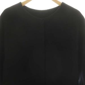 MUSE de Deuxieme Classe Victorian リバーノーカラーコート ミドル丈 アウター ウール 黒 ブラック /MI OS