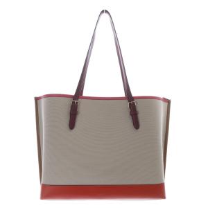 COACH モリーキャンバス ロゴ トートバッグ ハンドバッグ ロゴ べージュ C4087