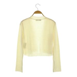 René ウール ショートボレロ ニット カーディガン 長袖 36 アイボリー