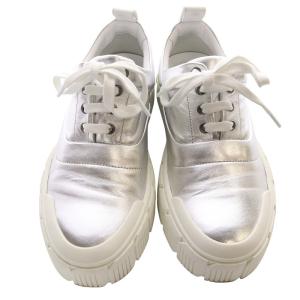 PIERRE HARDY US01 Ollie スニーカー レザー 38 24cm シルバー色 /SR8