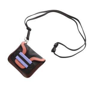 アルファチャーム ミニポーチ ブラック ピンク AAW03