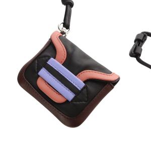 PIERRE HARDY アルファチャーム ミニポーチ ブラック ピンク AAW03