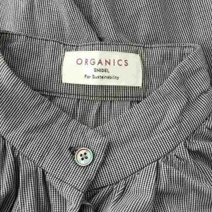 SNIDEL ORGANIAS エンブロイダリーカラーミニワンピース 襟付き 長袖 ギャザー バンドカラー チェック ONE 黒 ブラック