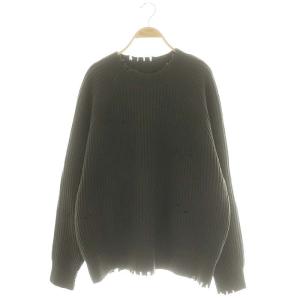 アパルトモン ダメージウールニット セーター 長袖 ダークブラウン /ES OS