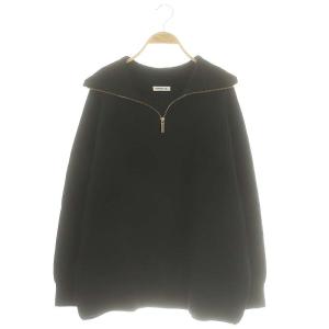 Half Zip Sweater ニット セーター 長袖 ハーフジップ 黒 ブラック