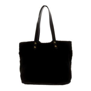 IL BISONTE トートバッグ ボア レザー 黒 ブラック