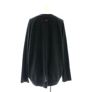 ANYA HINDMARCH ユニクロ UNIQLO メリノオーバーサイズVネックカーディガン 前開き XL 黒 ブラック