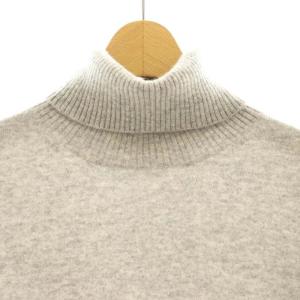 23区 23AW ピュアカシミヤ タートルネック ニット セーター 長袖 38 杢グレー