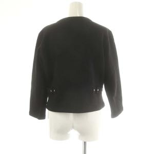 agnes b. CARDIGAN カーディガンプレッション スウェット 長袖 スナップボタン 裏起毛 T3 黒 ブラック M001
