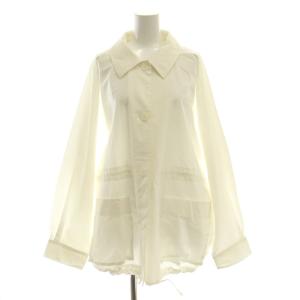 ポリエステルシャツジャケット オーバーサイズ M 白 ホワイト /HK OS