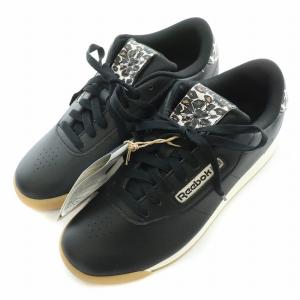 Reebok PRONCESS プリンセス ローカットスニーカー シューズ レオパード柄 US8.5 25.5cm 黒