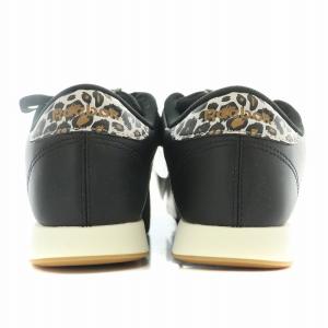 Reebok PRONCESS プリンセス ローカットスニーカー シューズ レオパード柄 US8.5 25.5cm 黒