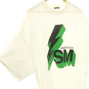 UNDERCOVERISM ビッグTシャツ スウェット 半袖 プリント 裏パイル 2 白 緑 黒 UI2A4807 /ES OS SH